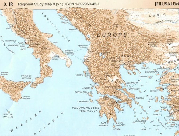 Regional Study Map 8: Jerusalem to Rome - Image 2